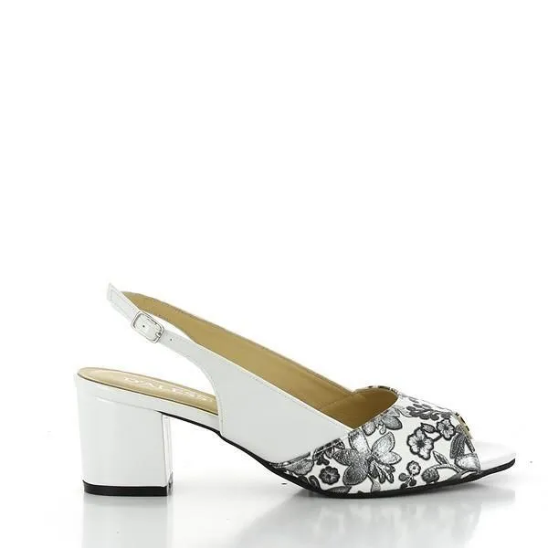 Dalessi Duprey White Slingback Sandals
