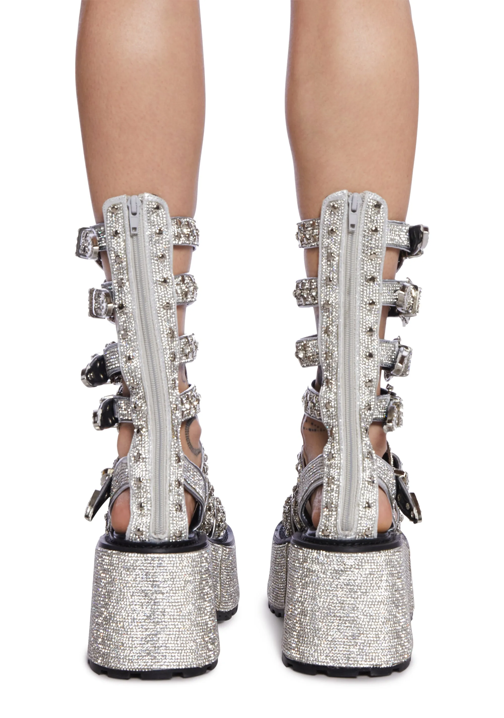 Dancing Rhythm Gladiator Sandals - Silver