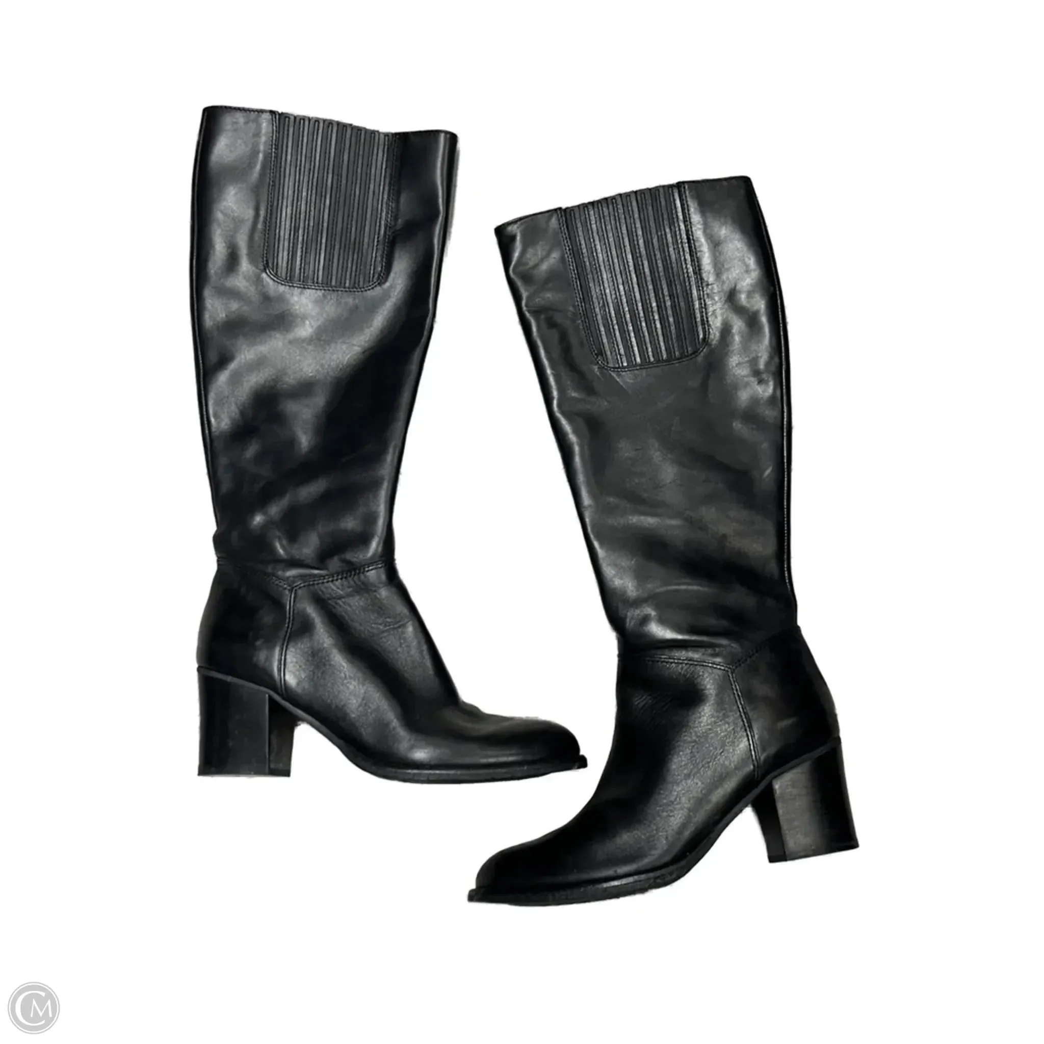 Shopping Trip light feel Boots Mid-calf Heels By Geox Shoes In Black, Size: 6.5