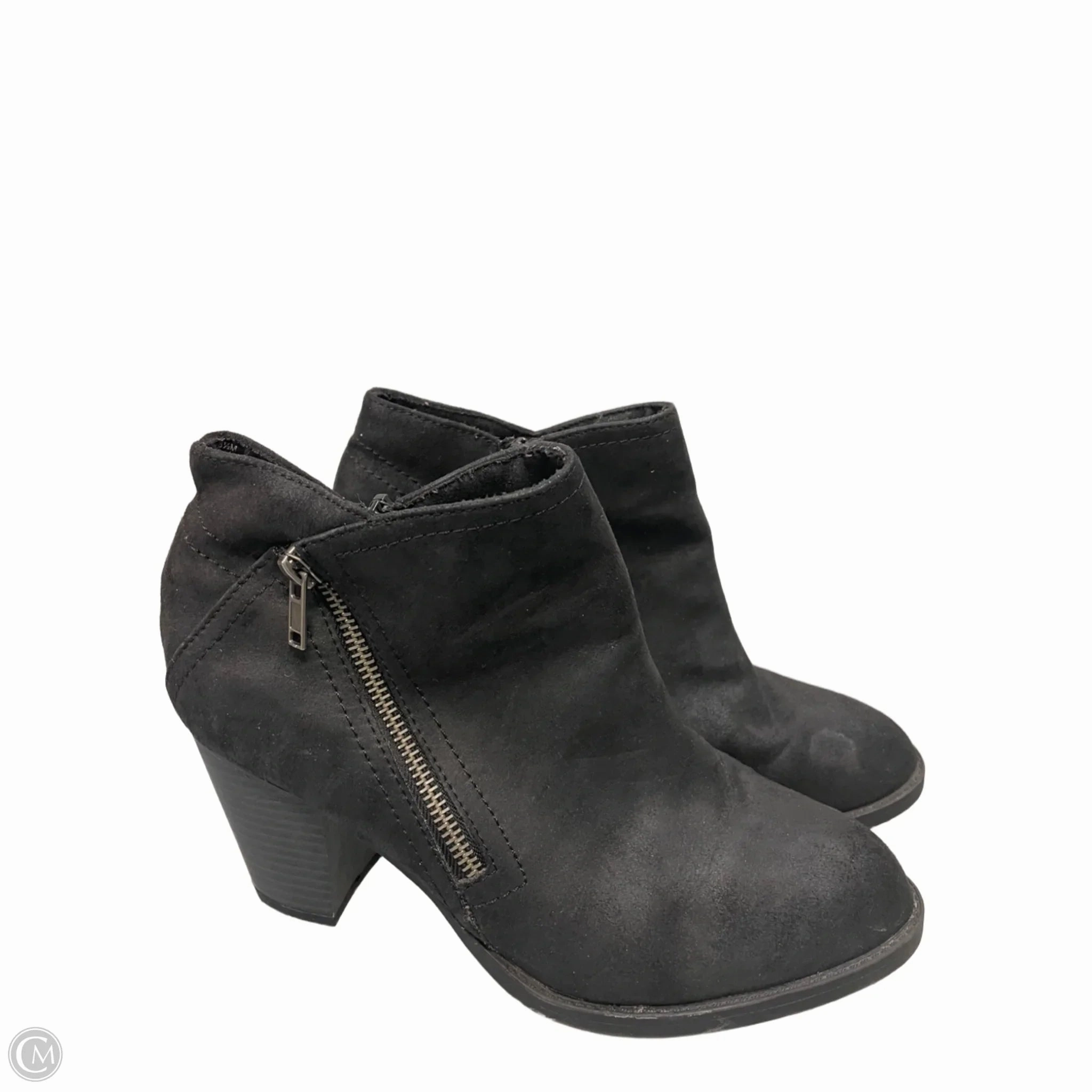 Boots Ankle Heels By Rampage In Black, Size: 8.5 Open Toe Street Walk