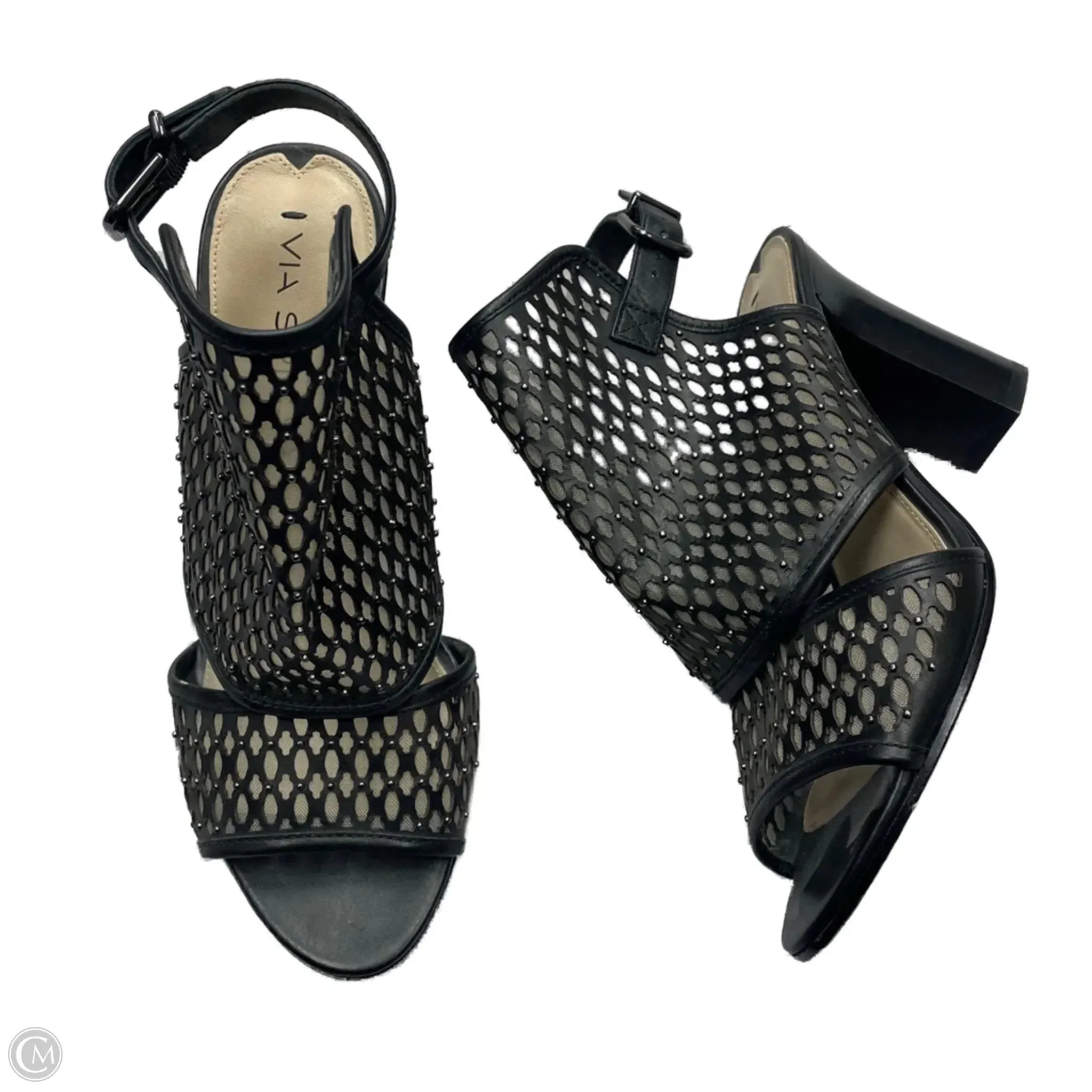 Shoes Heels Block By Via Spiga In Black, Size: 7 Holiday Party Footwear