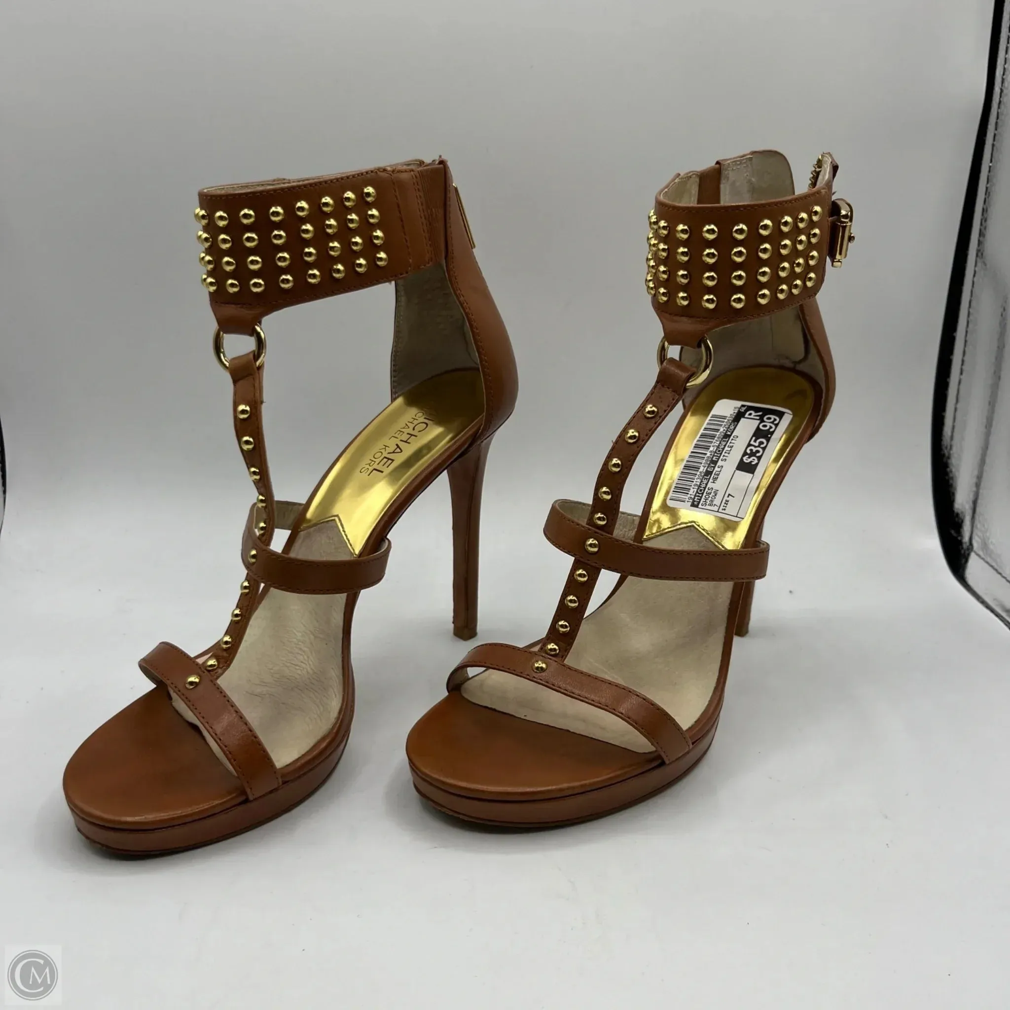 Platform Heels Shoes Heels Stiletto By Michael By Michael Kors In Brown, Size: 7