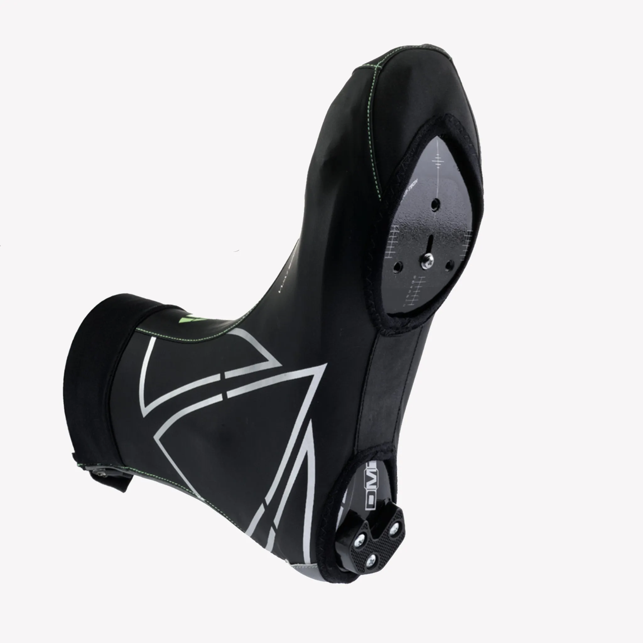 DIAMANTE WATERPROOF SHOECOVER ROAD BLACK YELLOW FLUO