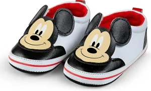 Disney Mickey Mouse White Infant Shoes - Easy Velcro in and Out - Size 9-12 Months