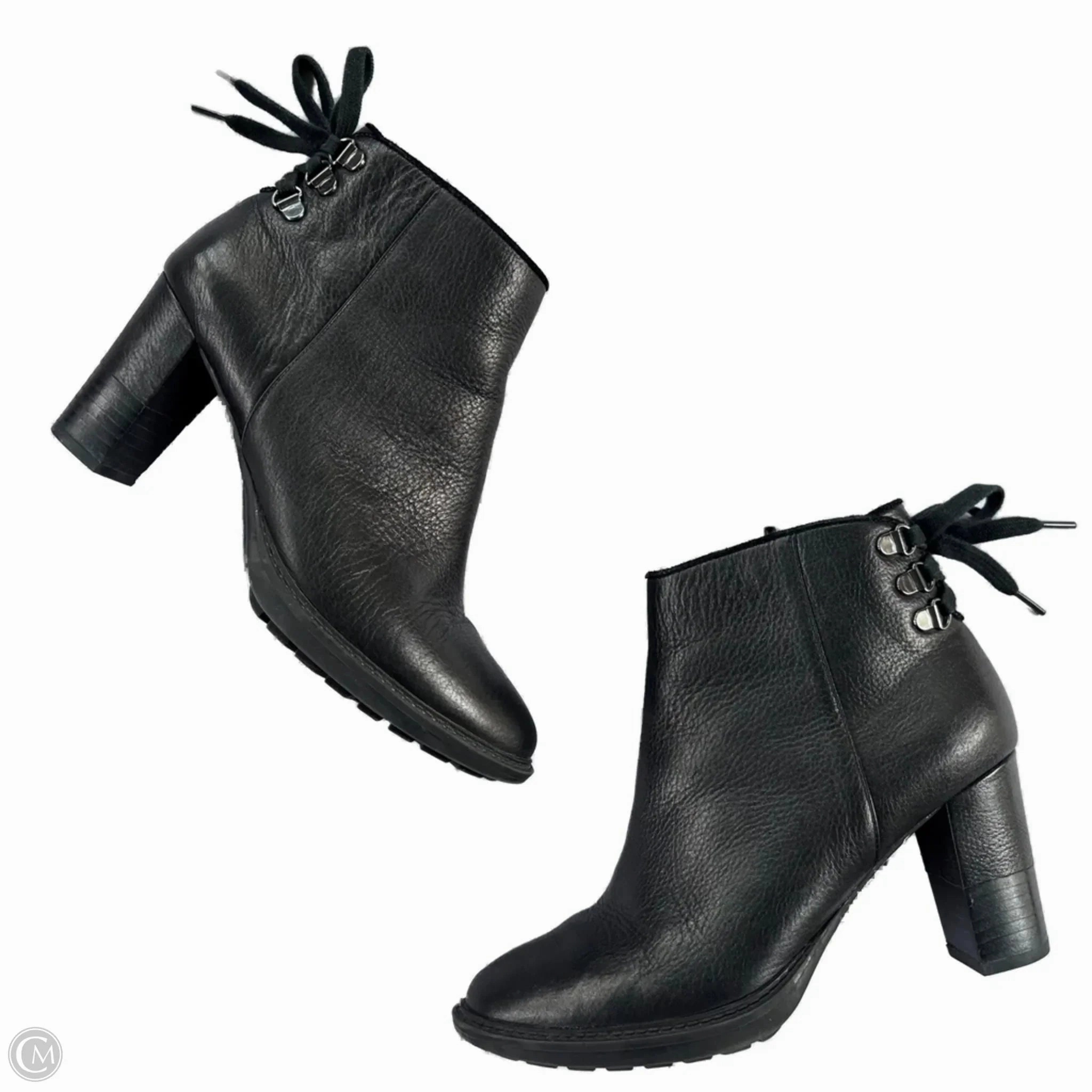 Boots Ankle Heels By Aerosoles In Black, Size: 8.5 All Weather Mountain Climber