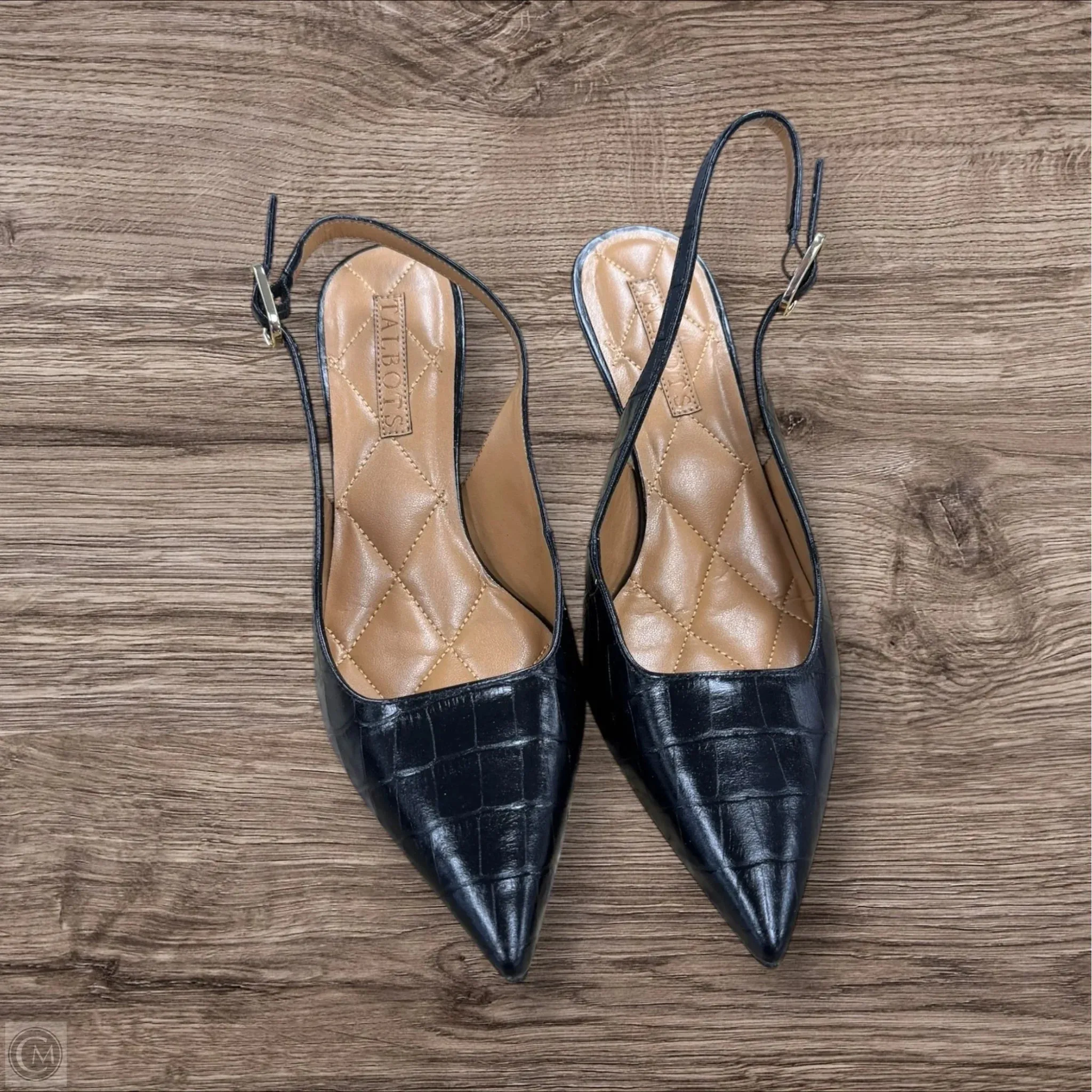 Elegant Platform Sandals Shoes Heels Stiletto By Talbots In Black, Size: 6.5