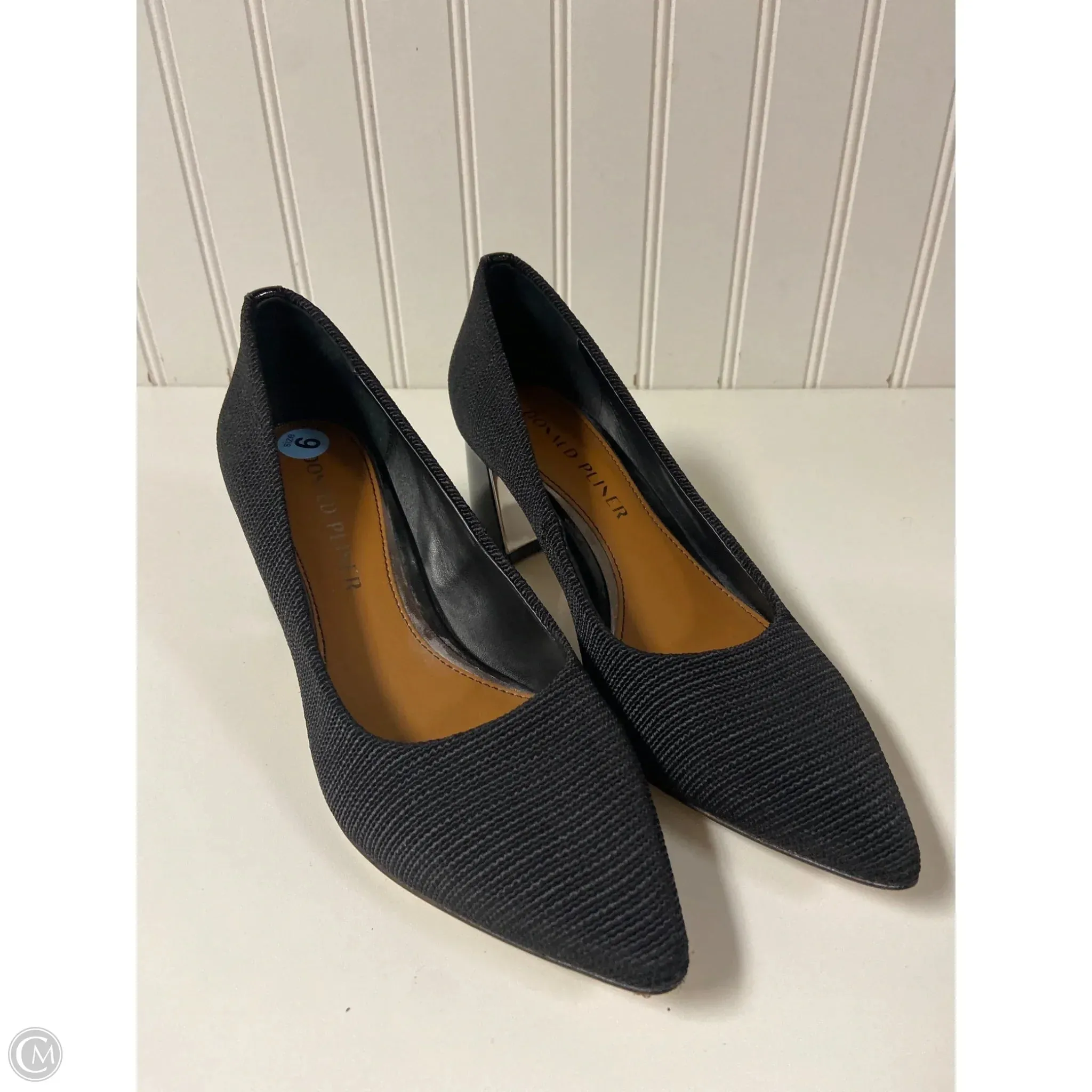 Romantic Wedding Shoes Shoes Heels Block By Donald Pliner In Black, Size: 6