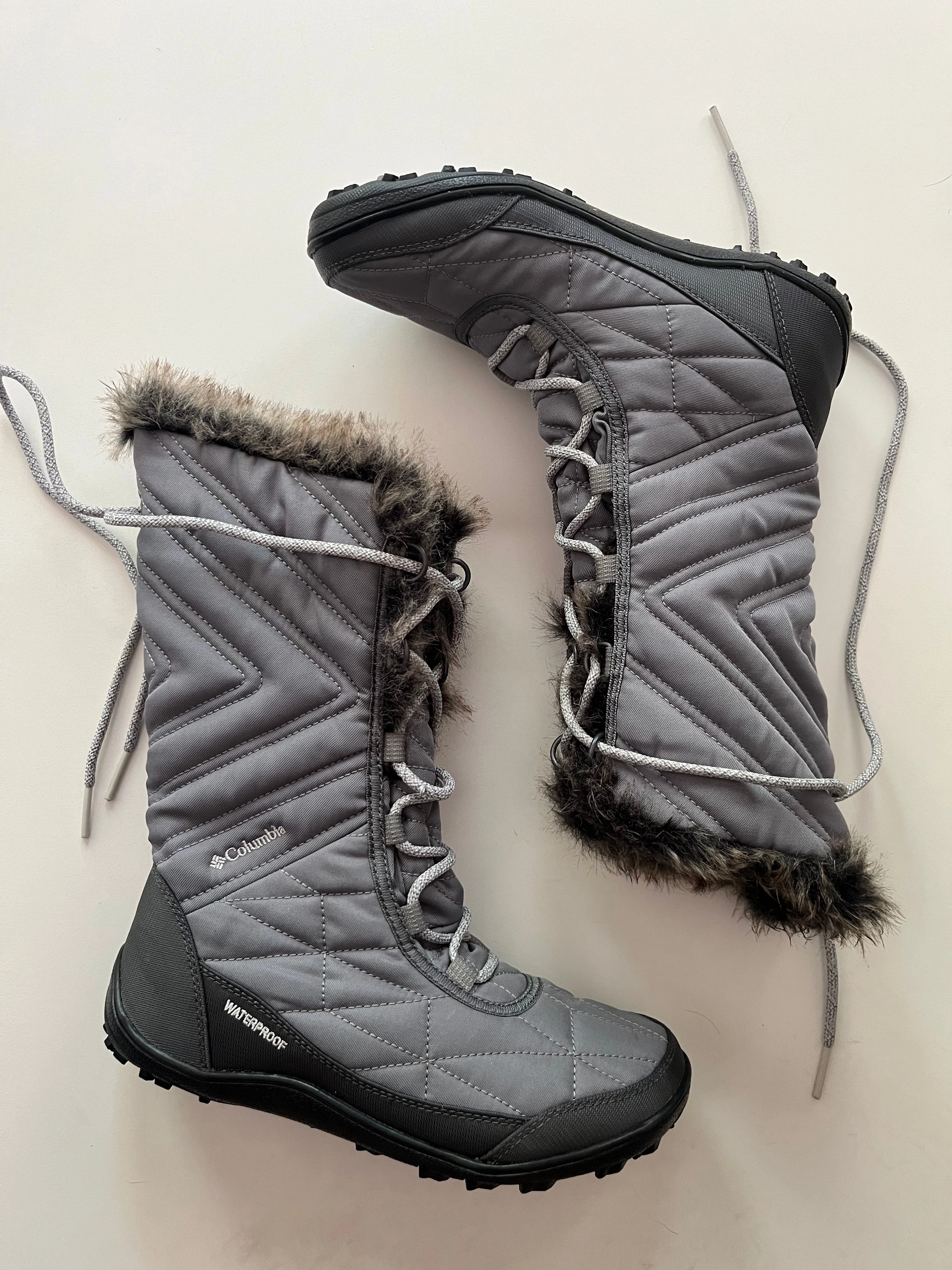 Insulated Trail Exploration Shear Warm Boots Ankle Flats By Columbia In Grey, Size: 7