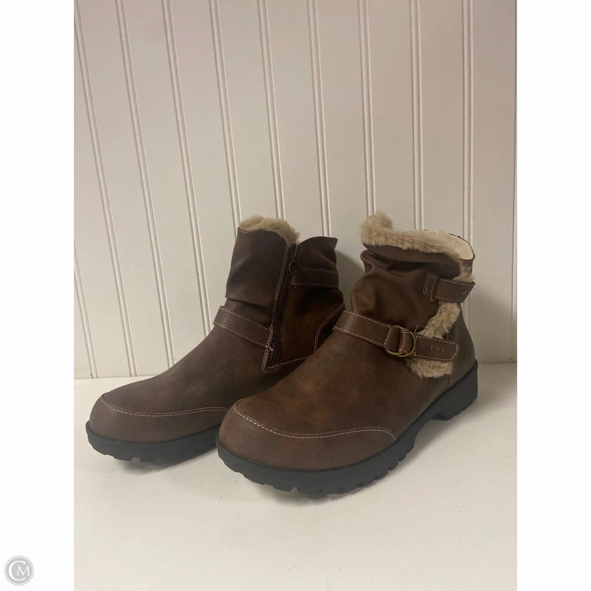 Bendable Boots Ankle Flats By Jbu By Jambu In Brown, Size: 9