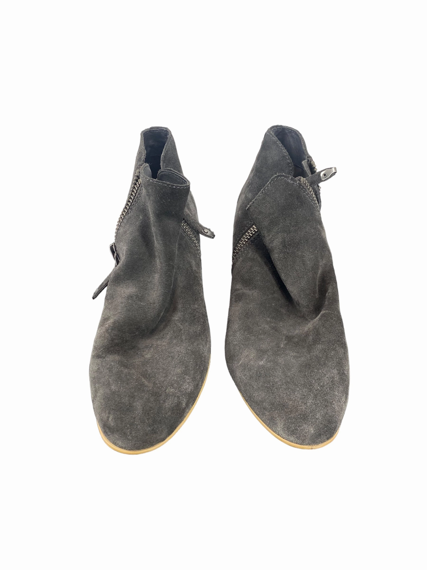 Boots Ankle Heels By Dolce Vita In Grey, Size: 8.5 Shock   Absorbing Midsole Zipper Closure