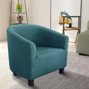 Duck Bleu Jacquard Barrel Chair Cover