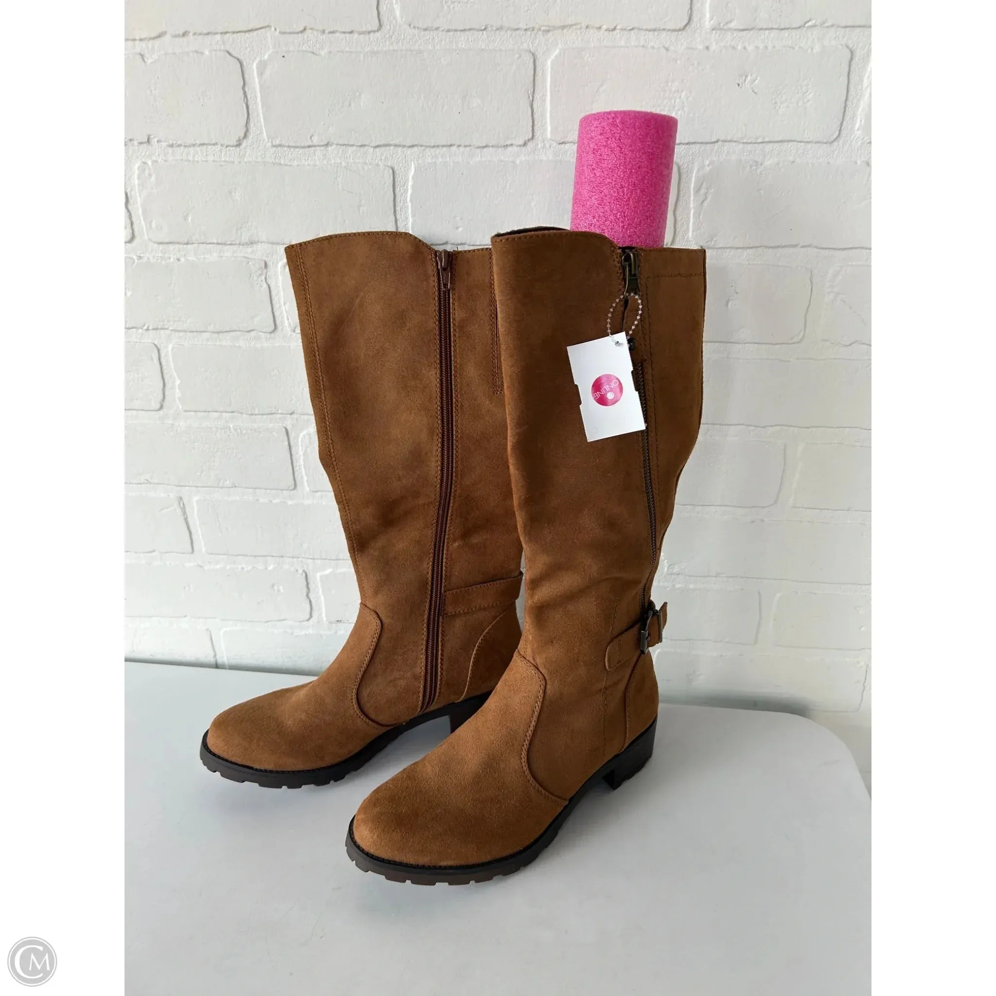 Supportive Boots Knee Flats By White Mountain In Brown, Size: 8
