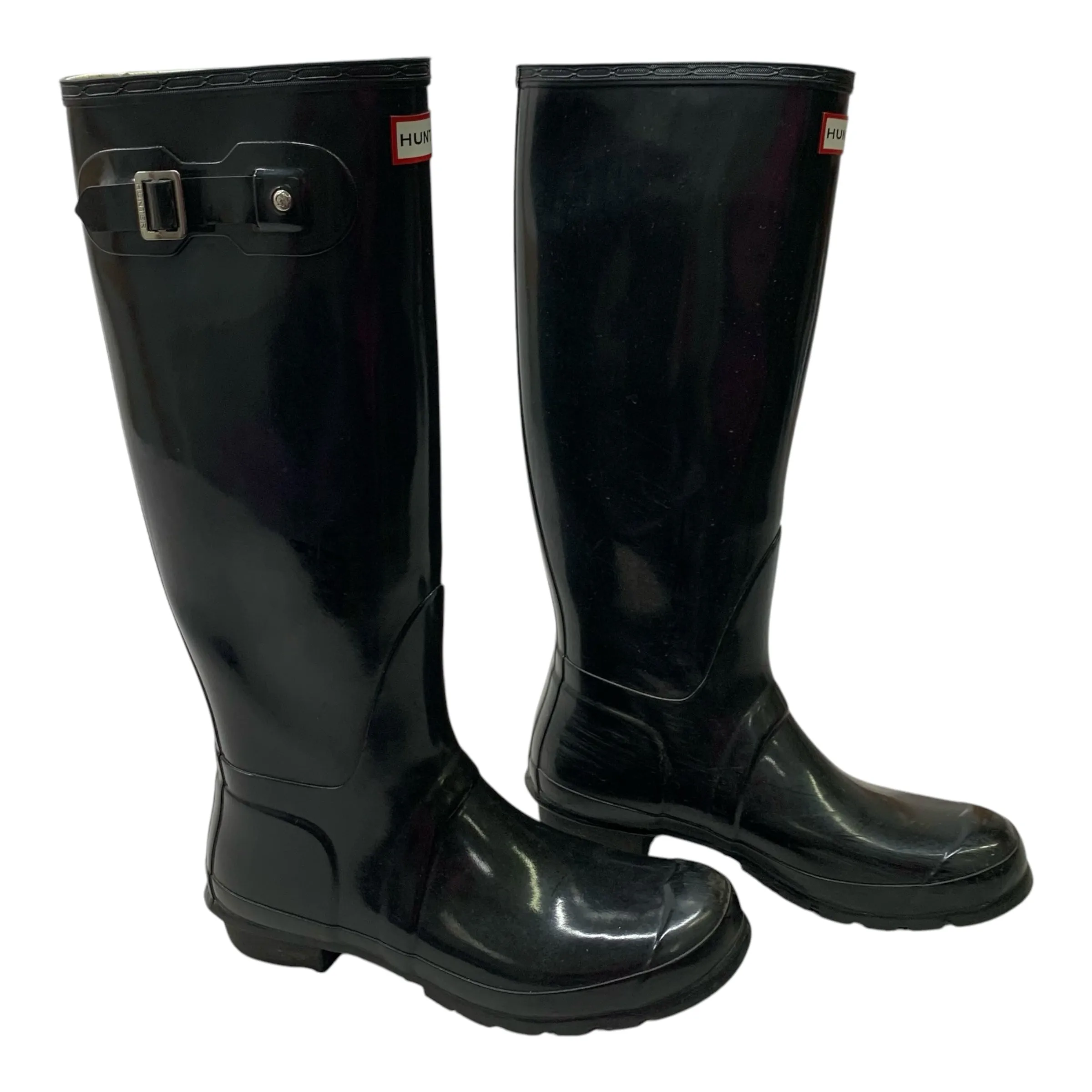 Boots Knee Flats By Hunter In Black, Size: 9 Chic Accessory