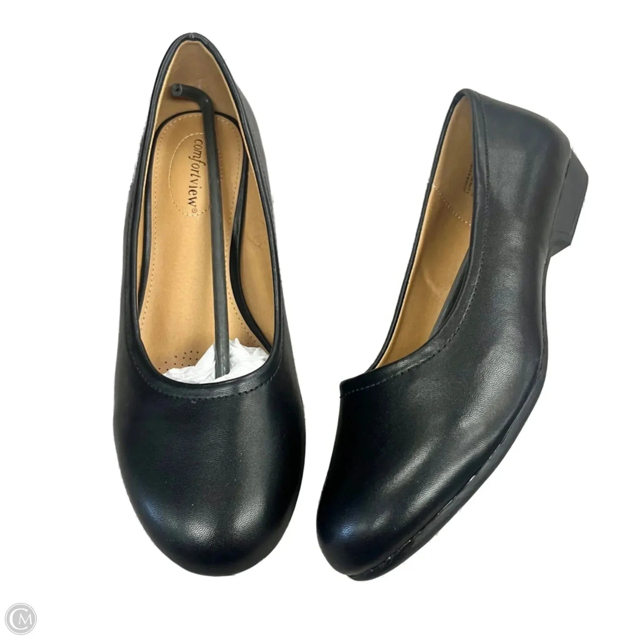 Trendy Mood Shoes Heels Block By Comfortview In Black, Size: 10