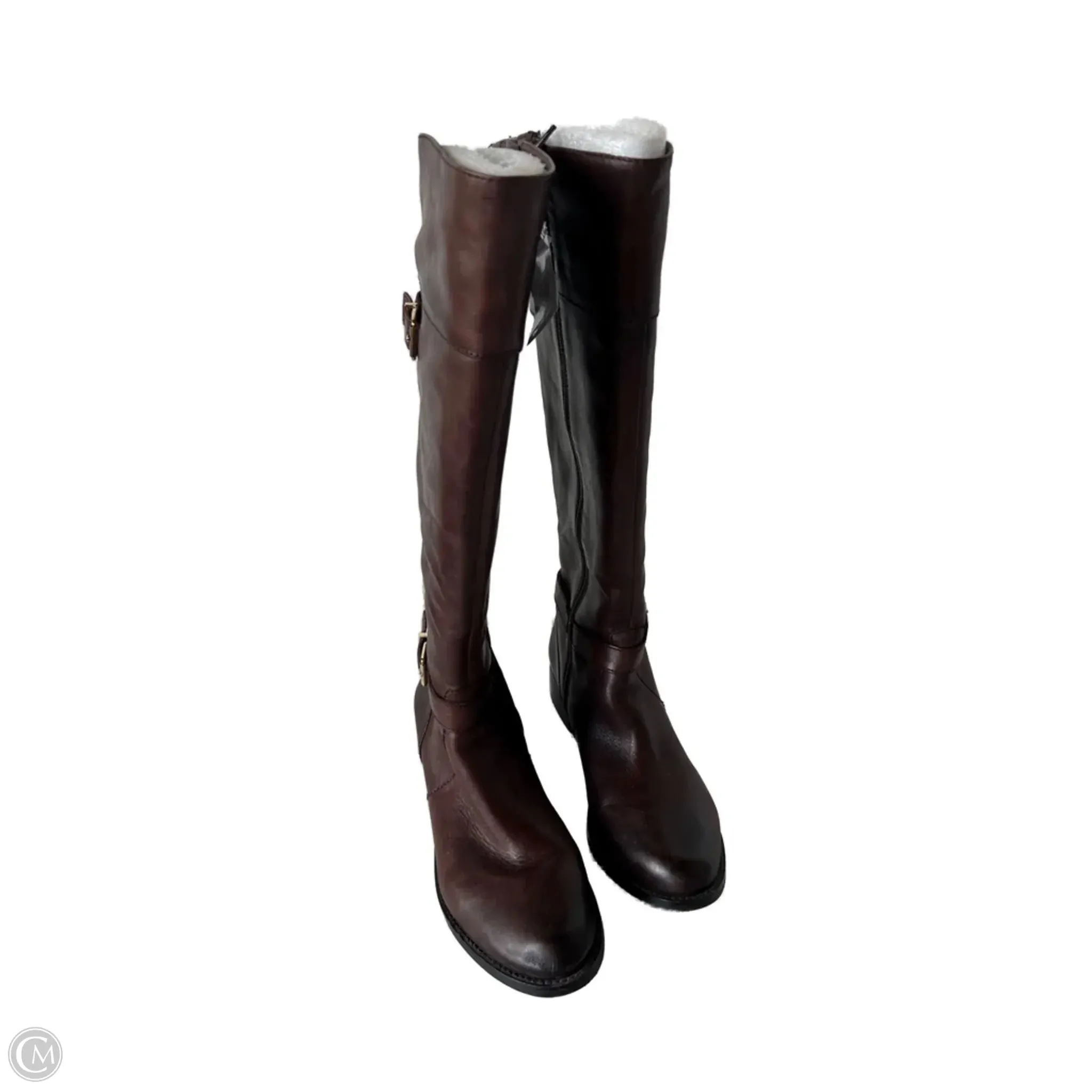 Timeless and Trendy Fashion Essential Boots Knee Flats By Gianni Bini In Brown, Size: 7.5