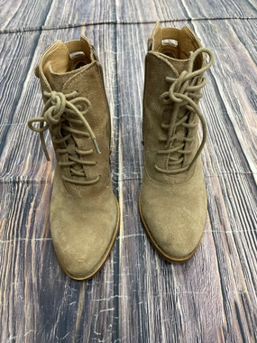 Archaeologist High-Quality Footwear Boots Ankle Heels By Lucky Brand In Tan, Size: 8.5