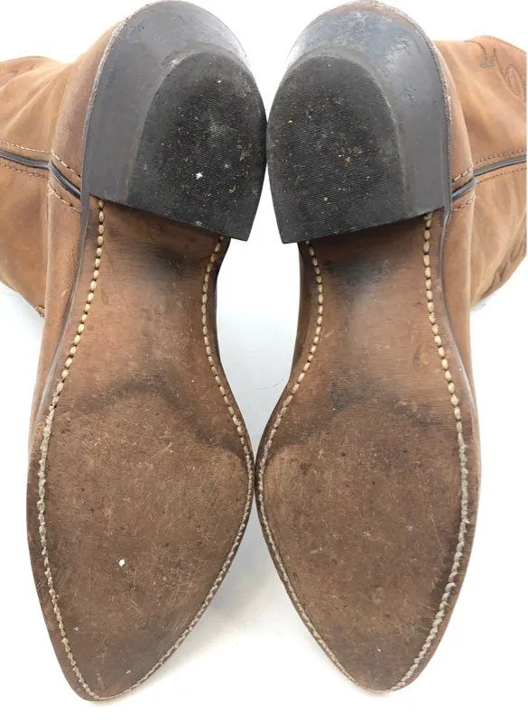 Durango Men's Brown Block Heel Mid-Calf Cowboy Western Boots - Size 8M