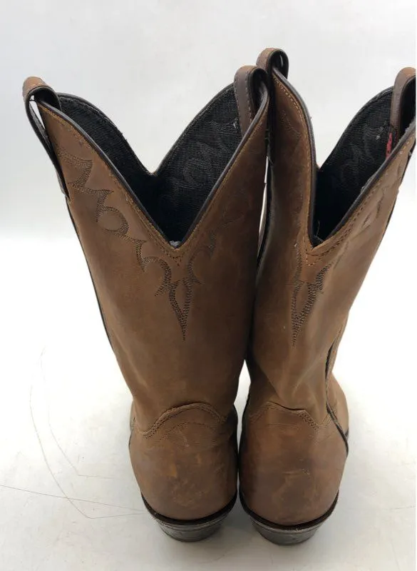 Durango Men's Brown Block Heel Mid-Calf Cowboy Western Boots - Size 8M