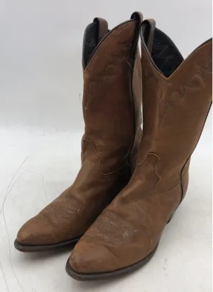Durango Men's Brown Block Heel Mid-Calf Cowboy Western Boots - Size 8M