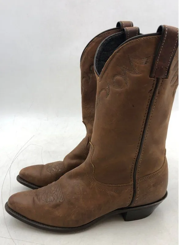Durango Men's Brown Block Heel Mid-Calf Cowboy Western Boots - Size 8M