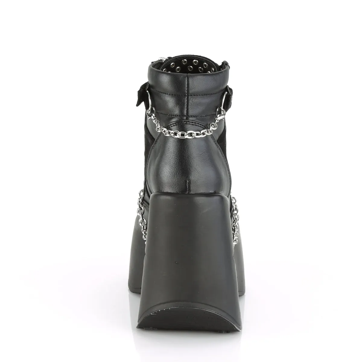 DYNAMITE-101 DemoniaCult Black Vegan Leather Sexy Women's Ankle Boots (Alternative Footwear)