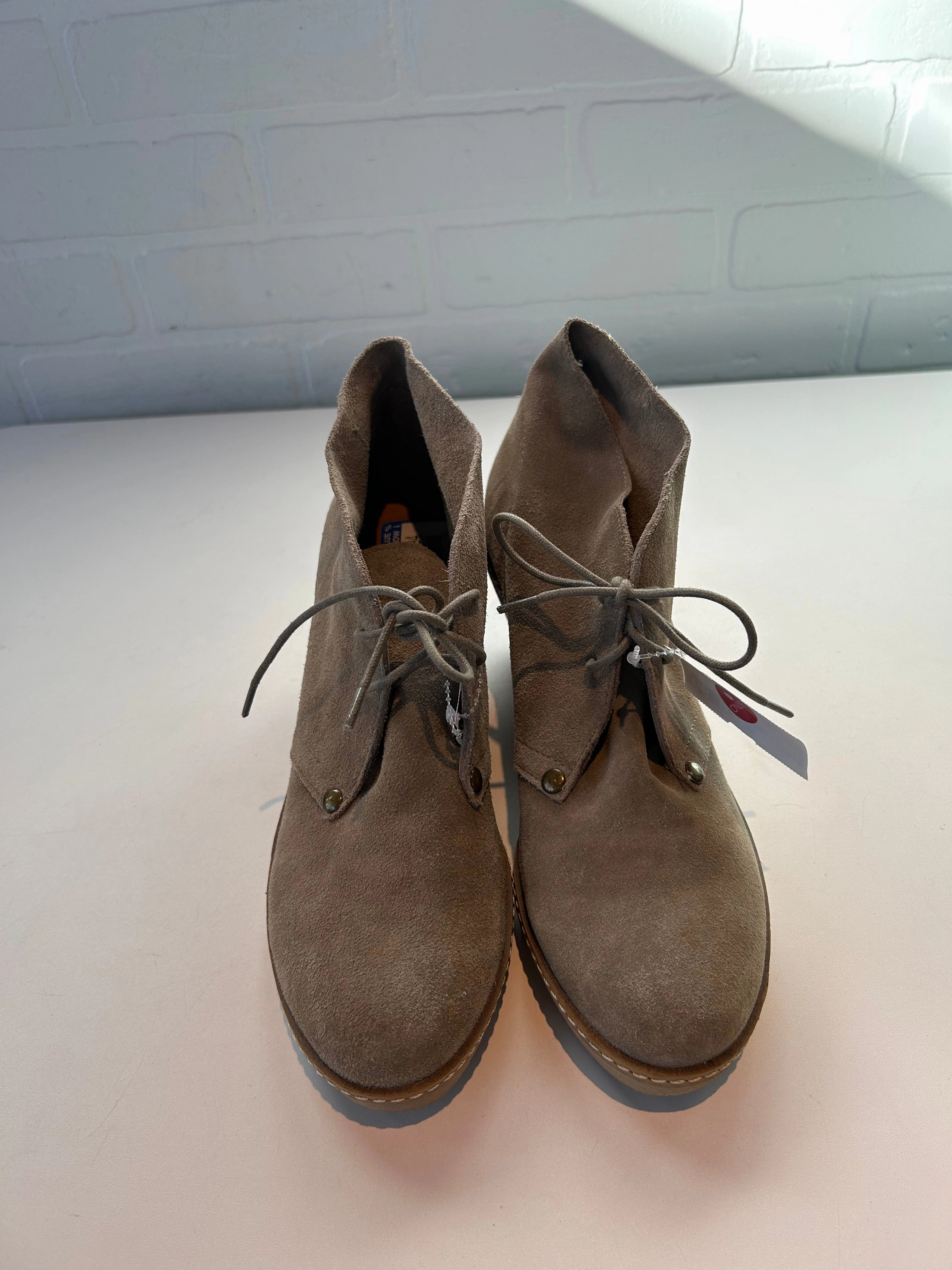 Boots Ankle Heels By Lucky Brand In Tan, Size: 9 Comfortable Wear