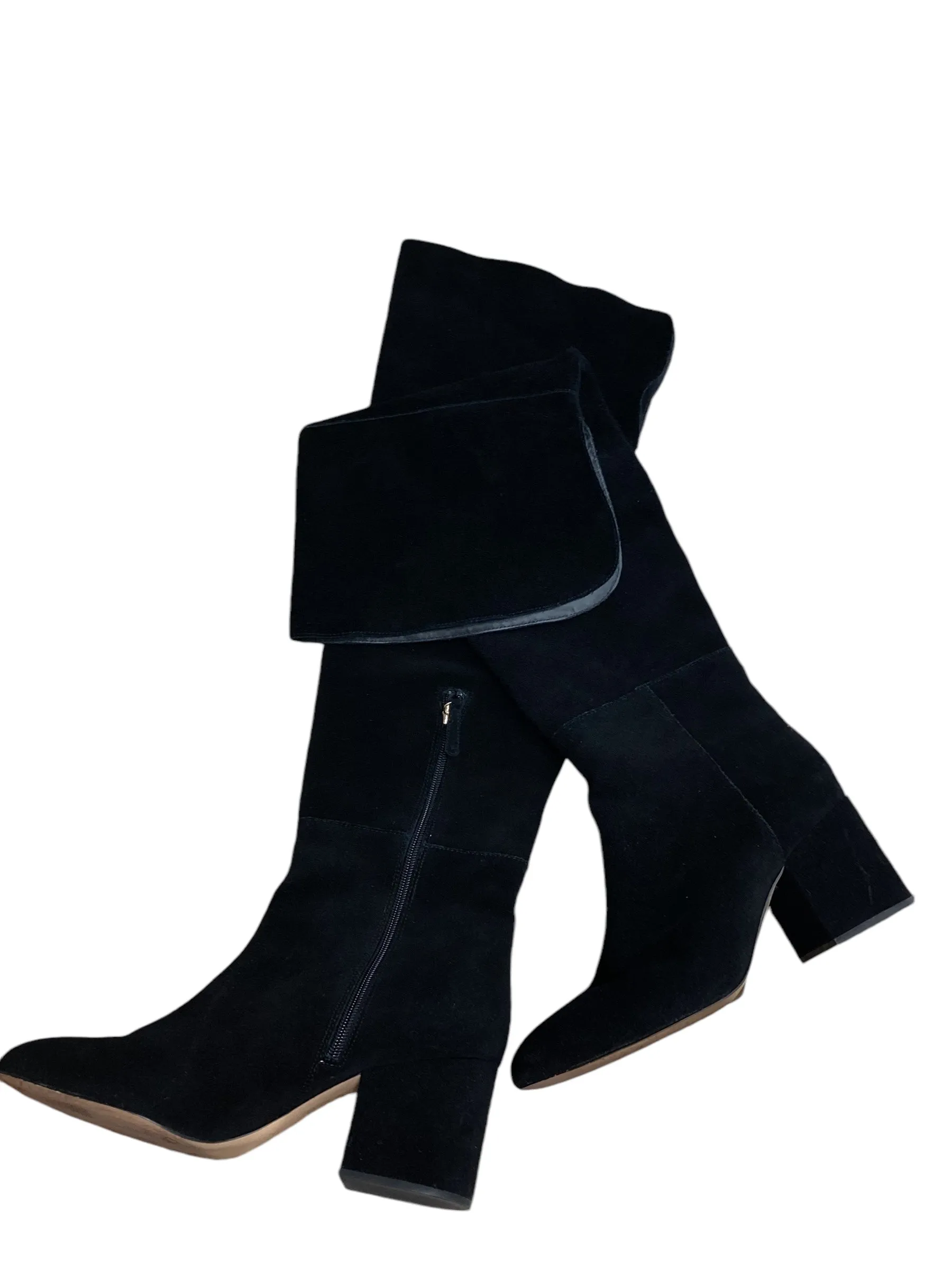 Flawless Fashion Boots Knee Heels By J. Crew In Black, Size: 10.5