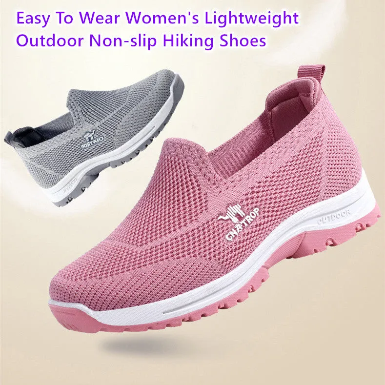 Easy To Wear Women's Lightweight  Outdoor Non-slip Hiking Shoes