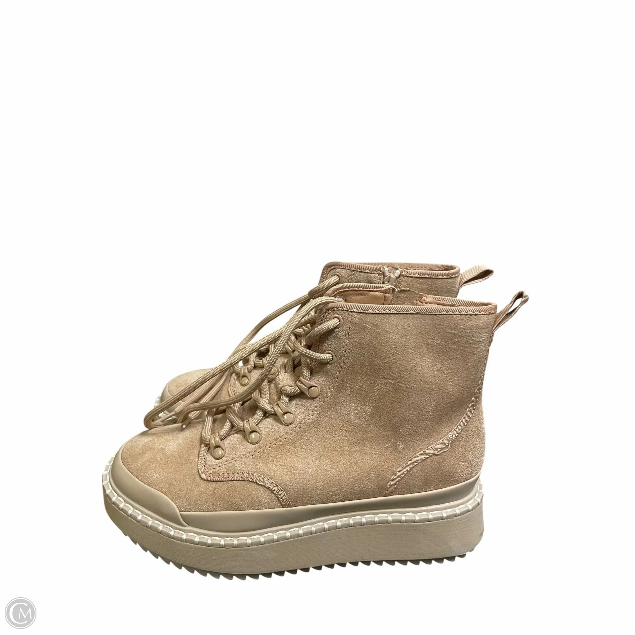 Boots Ankle Flats By Universal Thread In Tan, Size: 8.5 zipper