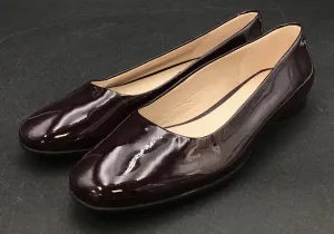 ECCO Women's Maroon Round Toe Slip-On Ballet Flats - Size 39