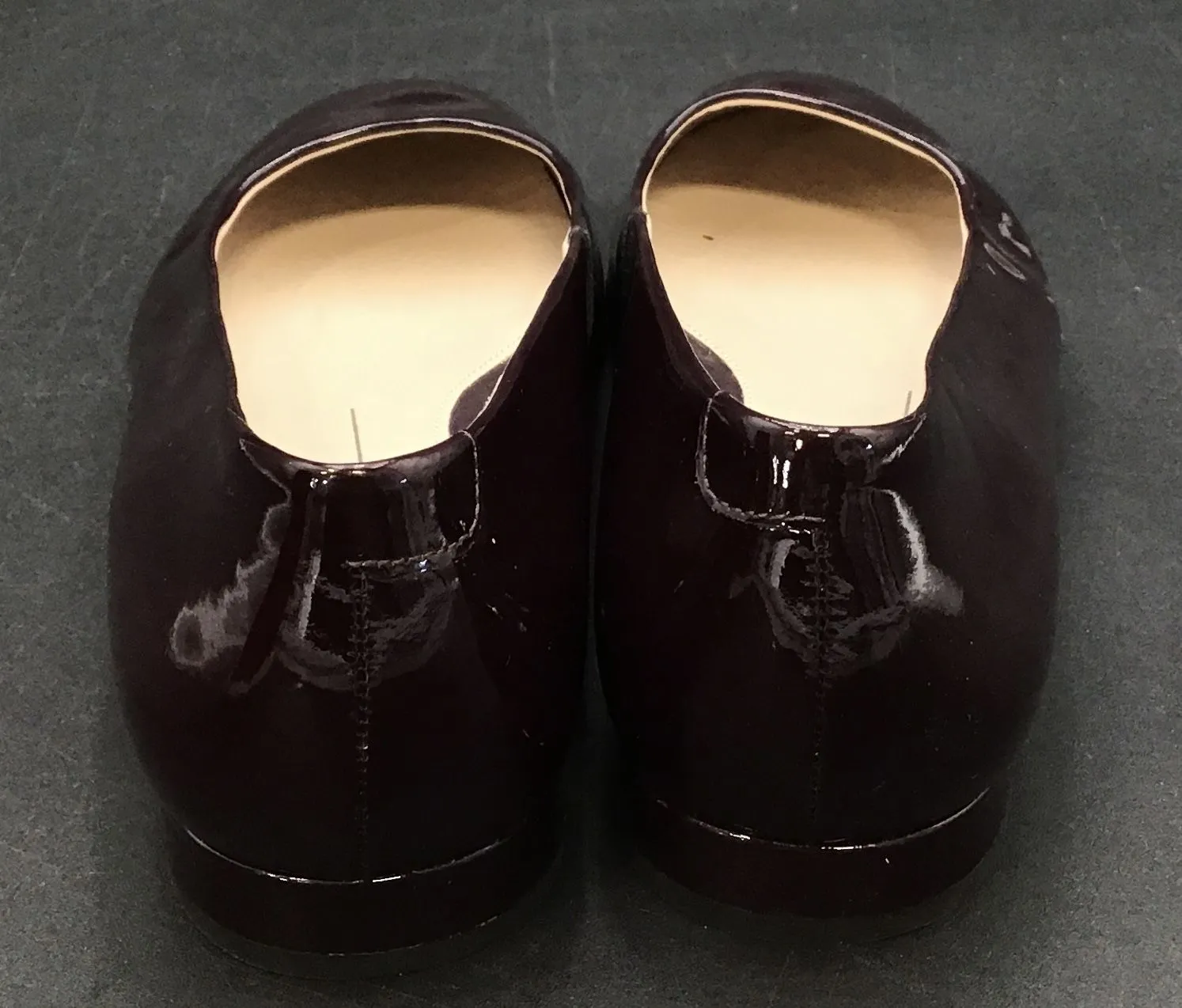 ECCO Women's Maroon Round Toe Slip-On Ballet Flats - Size 39