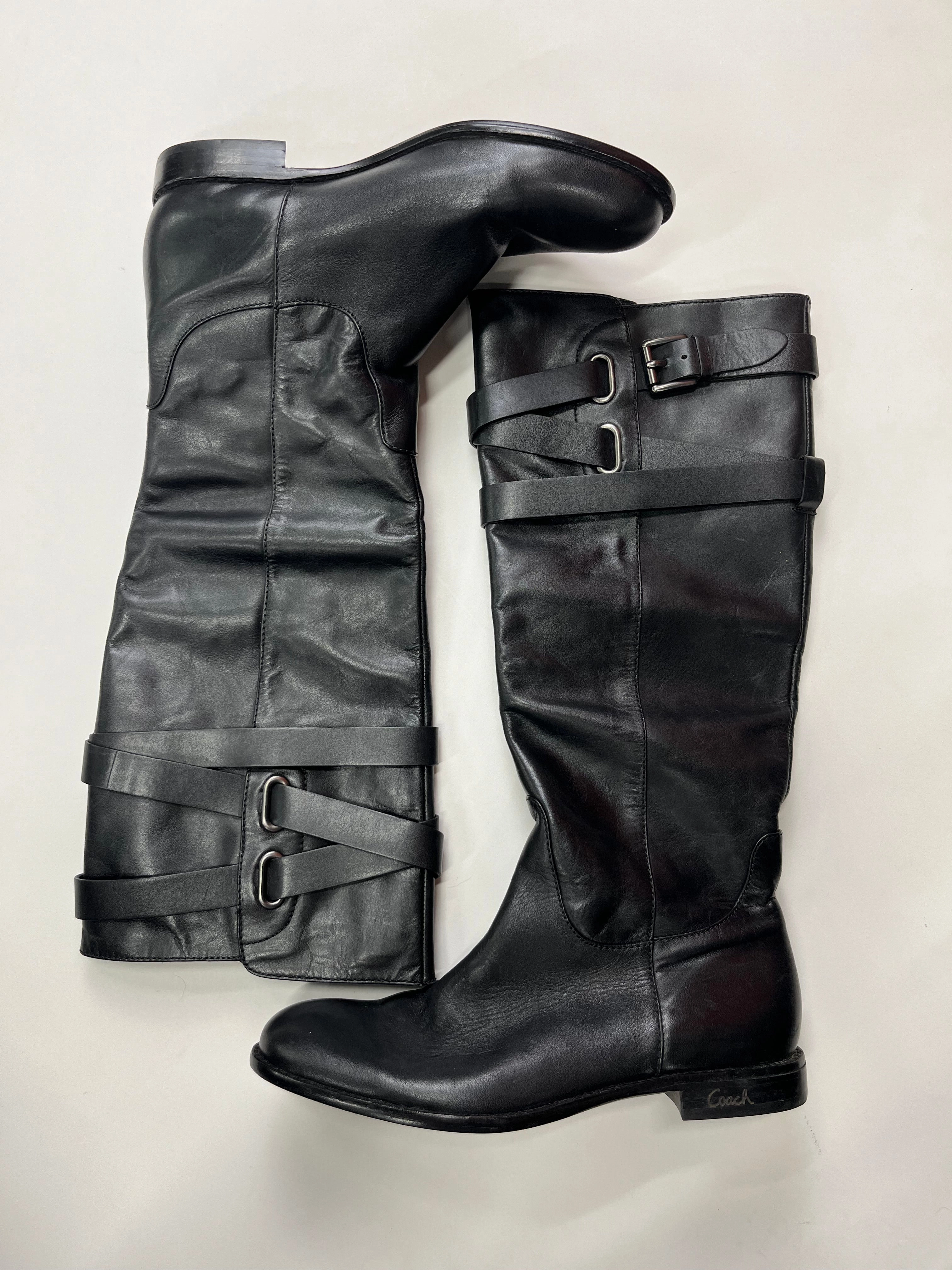 Stable Support Remote Hiking Reinforced Form Morning Walk Boots Ankle Heels By Coach  Size: 6.5