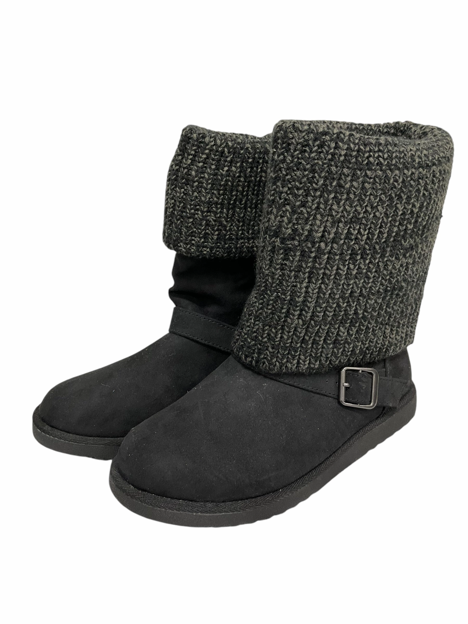 Roll Up Thermal Core Cold Weather Commuter Boots Ankle Flats By Mossimo In Black, Size: 8