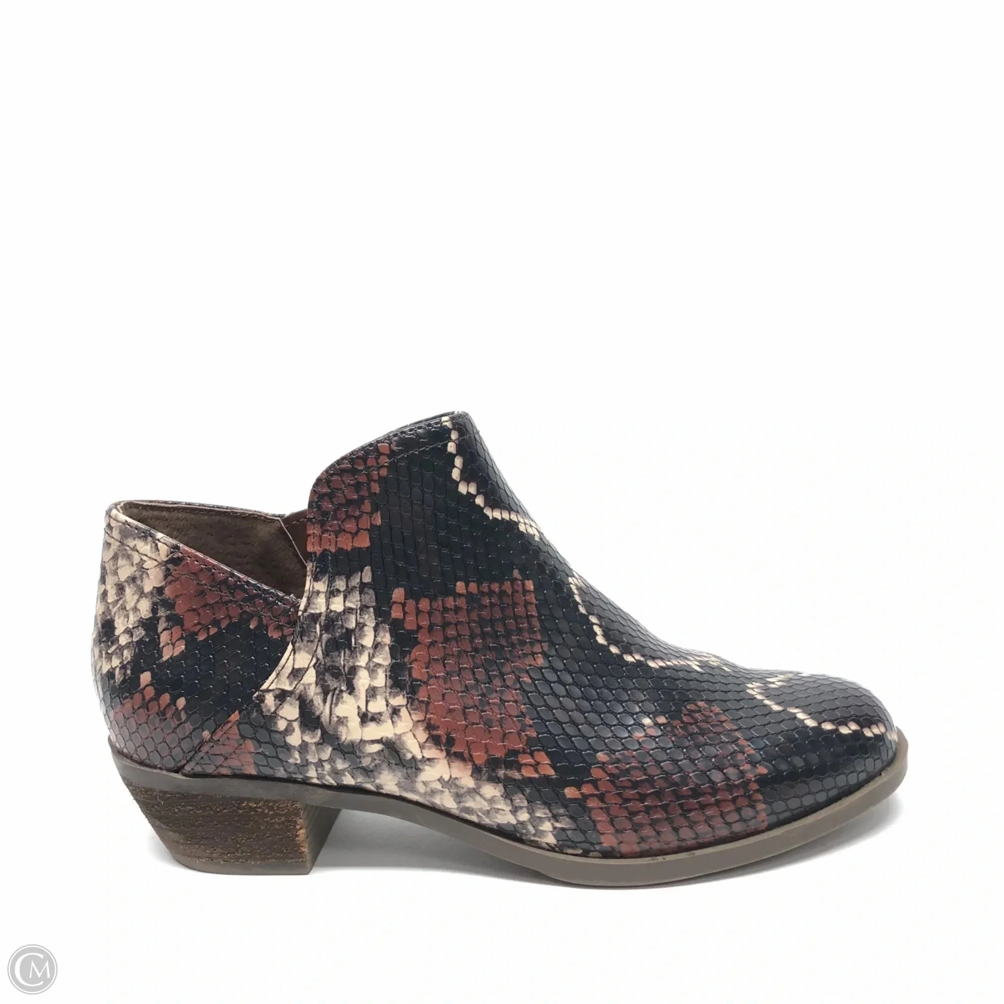 Boots Ankle Heels By Crown And Ivy In Black & Red, Size: 6 Running Comfort Slim Line