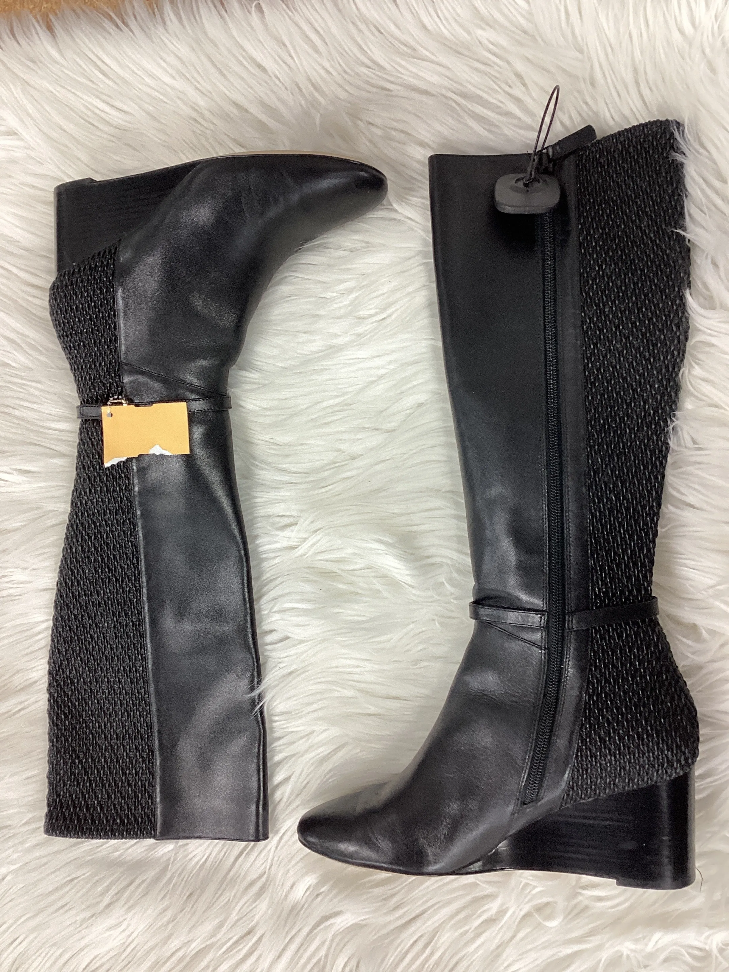 Fall Walks Holiday Chic Boots Mid-Calf Heels By Cole-Haan In Black, Size:8