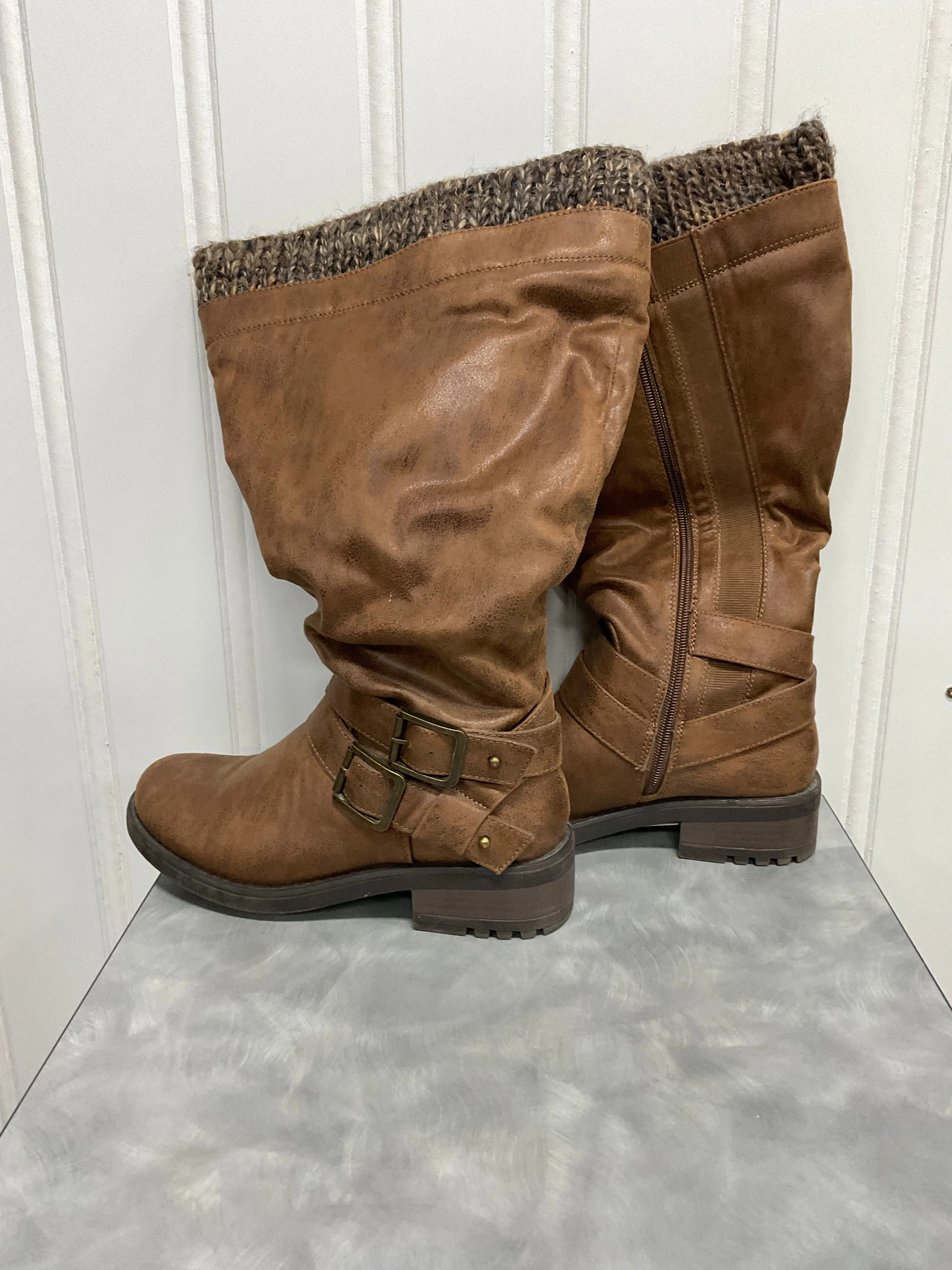 Winter Walk Style Boots Knee Heels By Torrid In Brown, Size: 7.5
