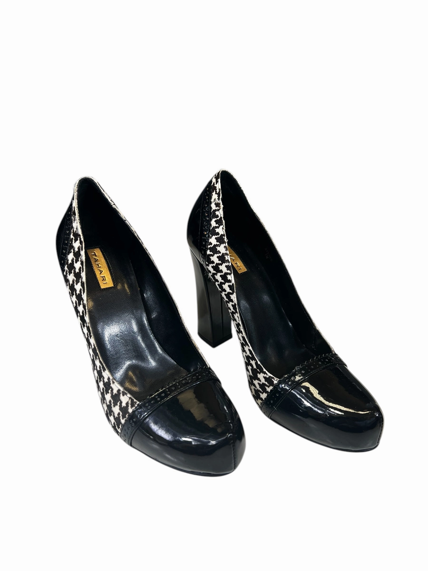 Modern Appeal Shoes Heels Block By T Tahari In Black & White, Size: 7