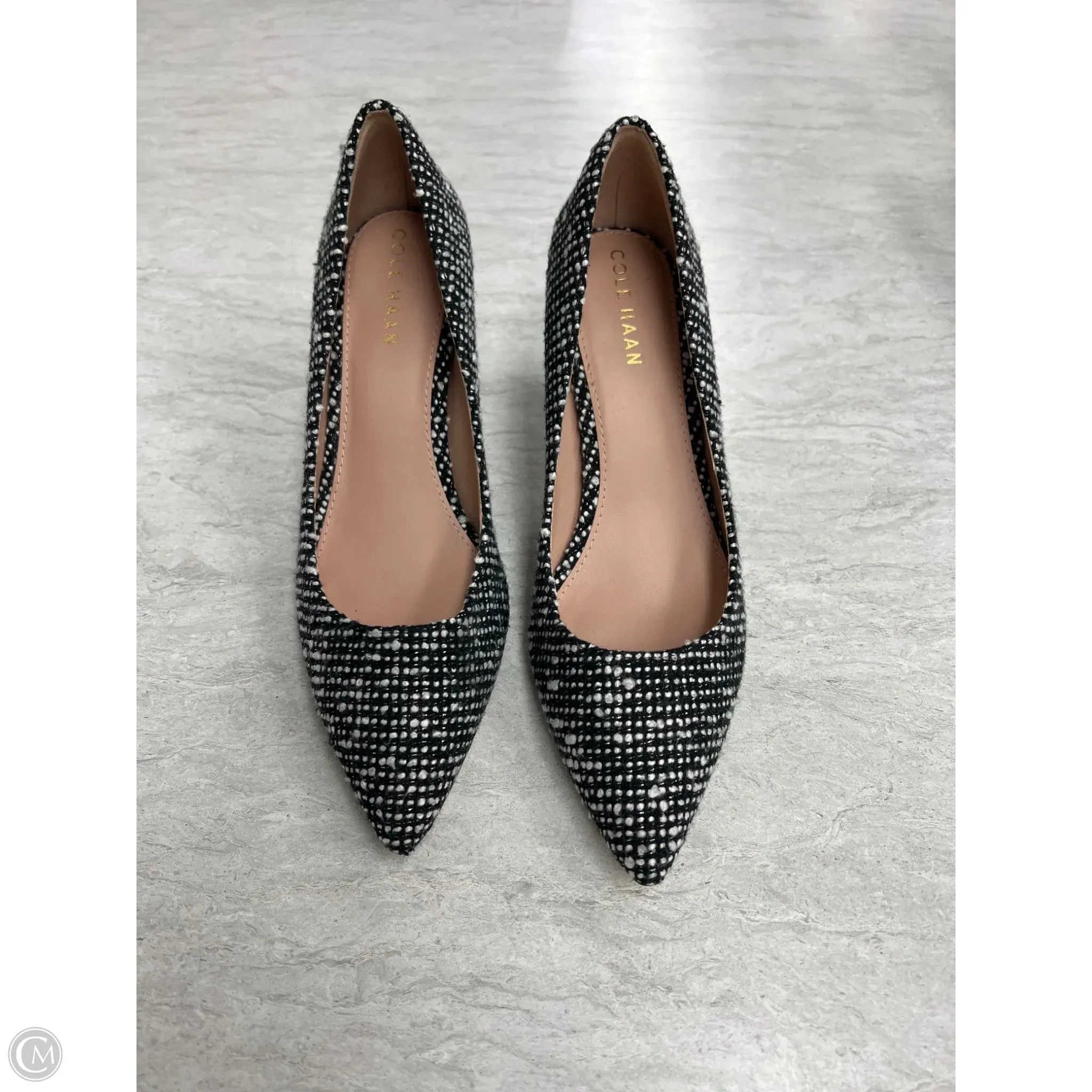 Shoes Heels Block By Cole-haan In Black & White, Size: 7 Strappy