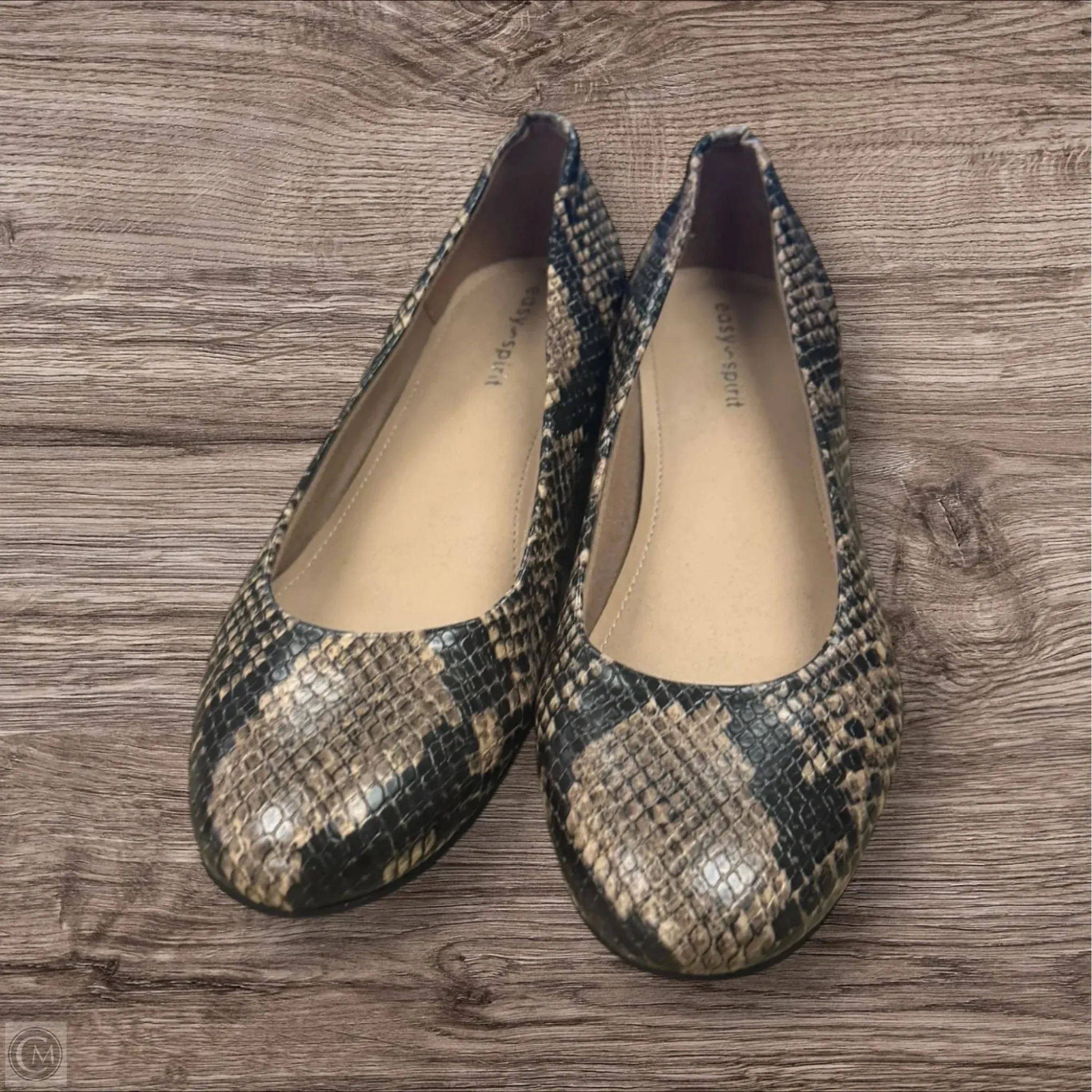 City Ready Shoes Heels Block By Easy Spirit In Snakeskin Print, Size: 6