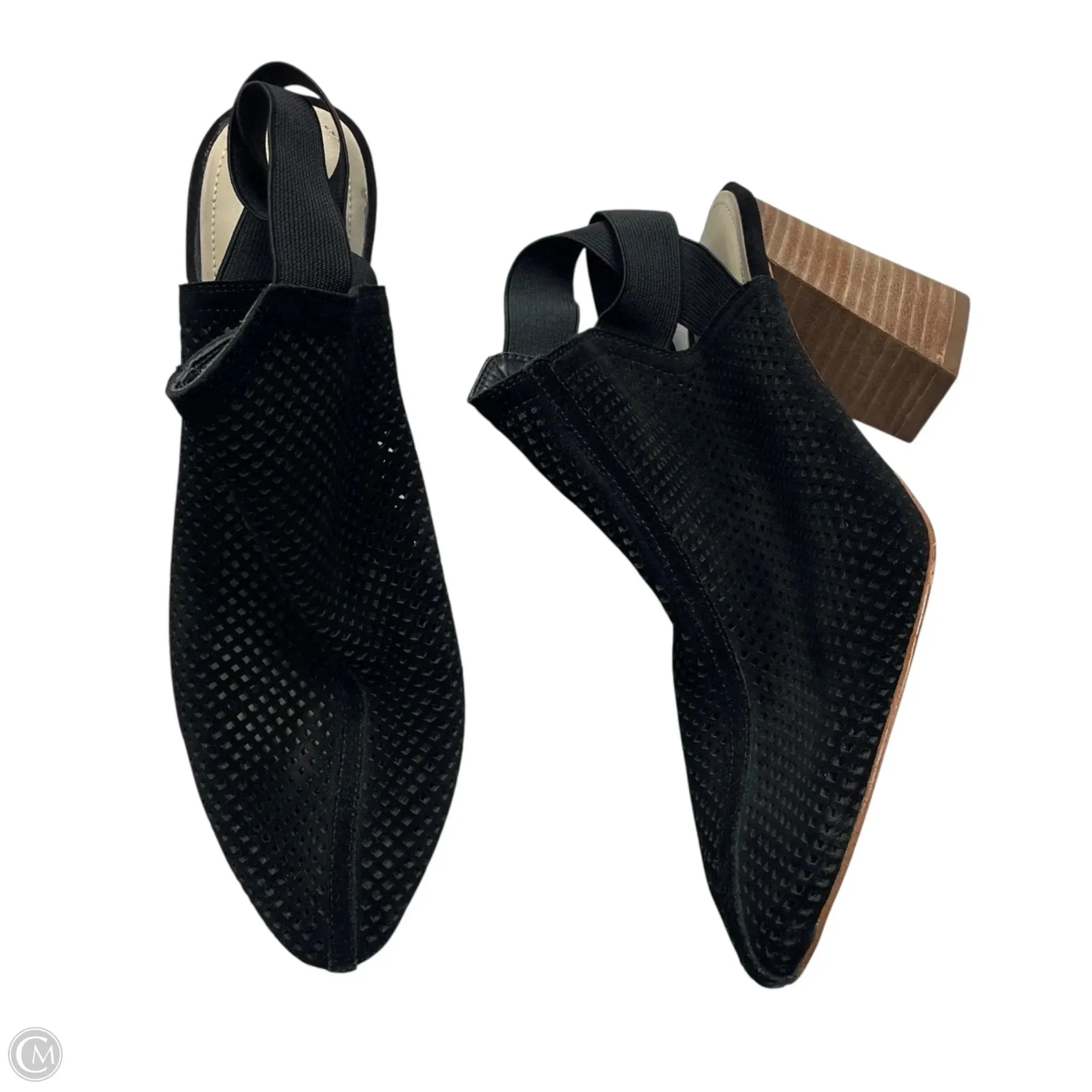 Outdoor Mood Shoes Heels Block By Marc Fisher In Black & Brown, Size: 7.5
