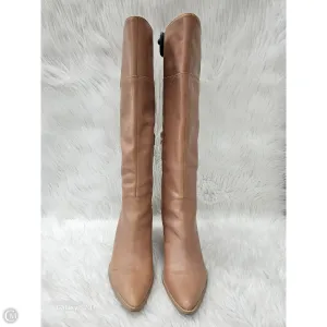 Boots Knee Heels By Crown Vintage In Tan, Size: 10 Edgy Chic