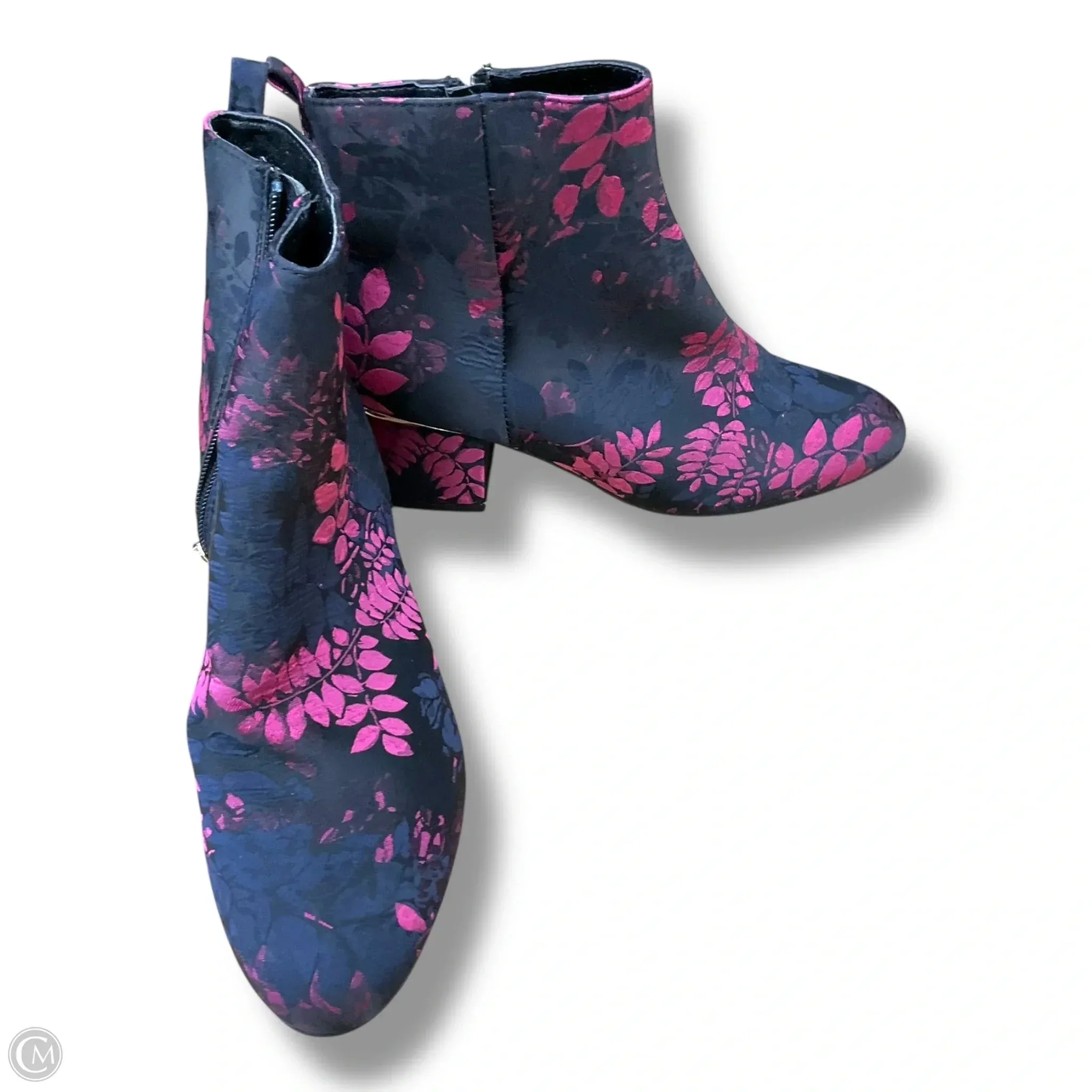 Shoes Heels Block By Cmc In Floral Print, Size: 7 Round Toe High Heel Sandals for Weddings