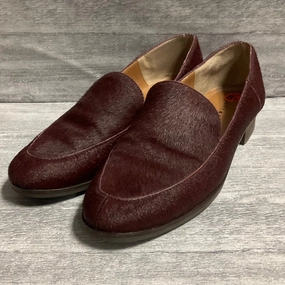 Shoes Heels Block By Lucky Brand In Maroon, Size: 8.5 Adjustable Heel Sandals