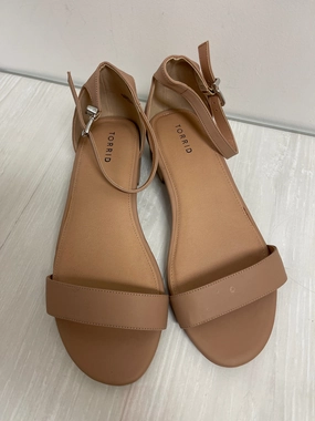 Casual Wedding Heels Stylish Mood Shoes Heels Block By Torrid In Beige, Size: 11