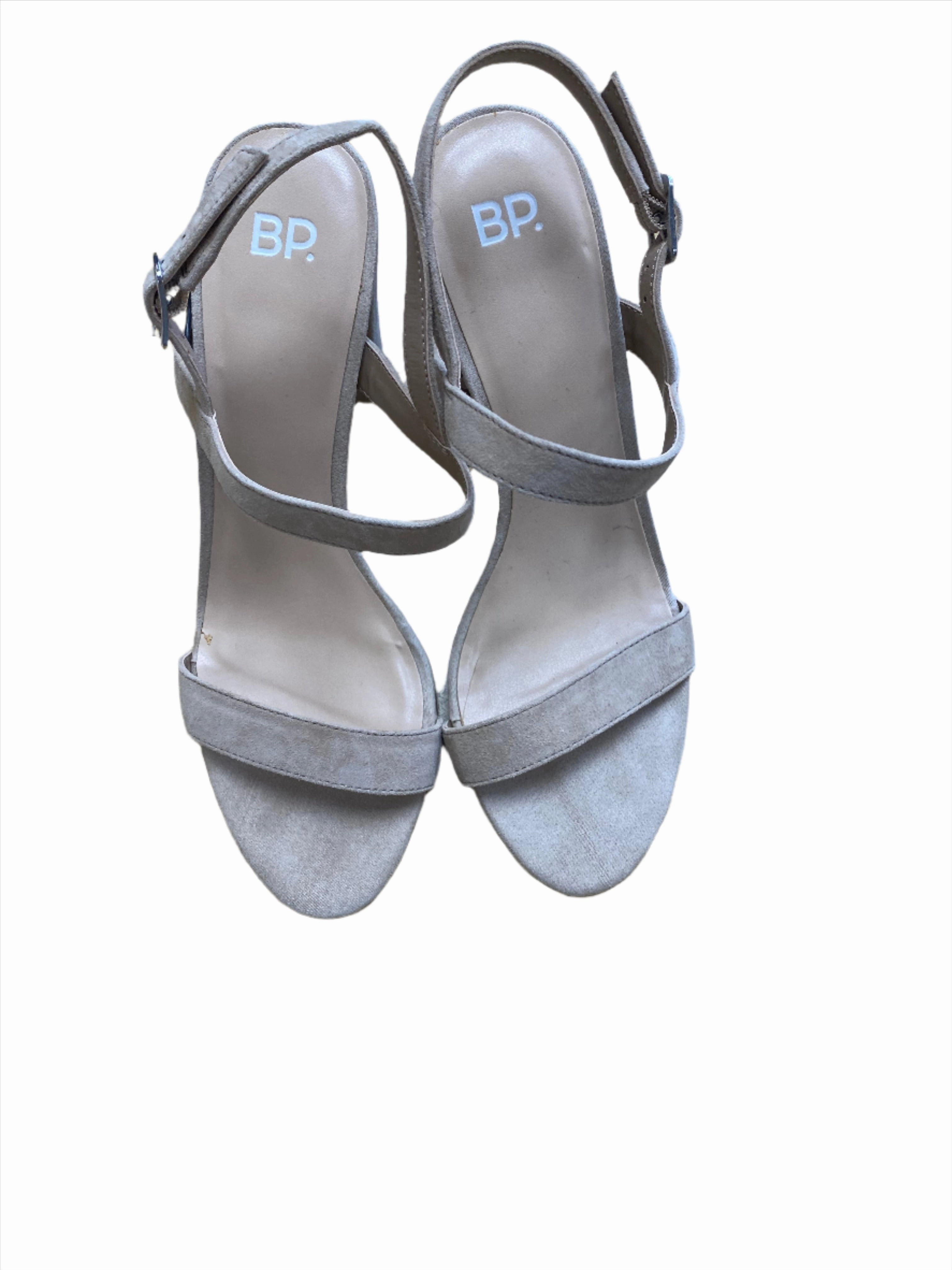 Sharp Edge Tan Shoes Heels Block Bp, Size 8
