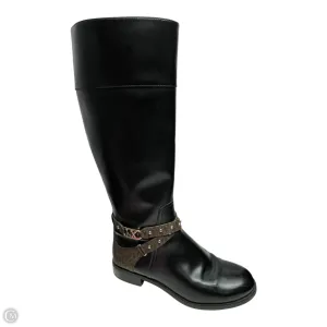 Chic Look Ready Boots Knee Heels By Michael By Michael Kors In Black & Brown, Size: 11