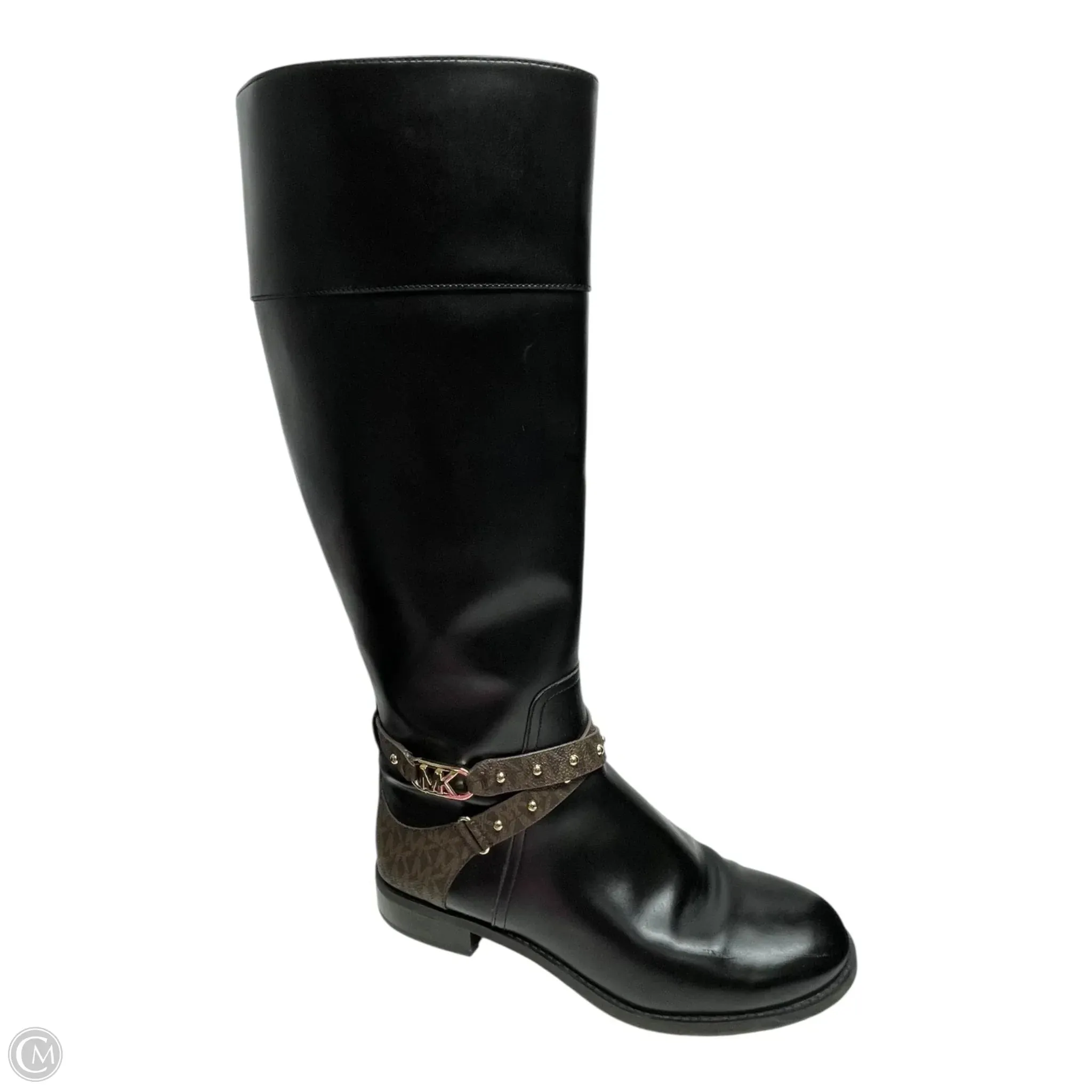 Chic Look Ready Boots Knee Heels By Michael By Michael Kors In Black & Brown, Size: 11