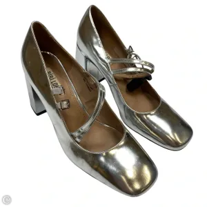 Creative Look Comfortable Arch Support Shoes Heels Block By Bibi Lou In Silver, Size: 9