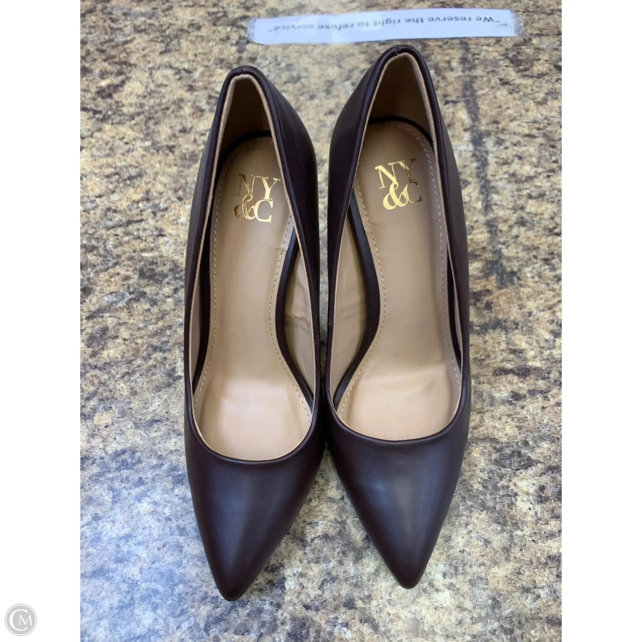 portable Shoes Heels Stiletto By New York And Co In Brown, Size: 7.5