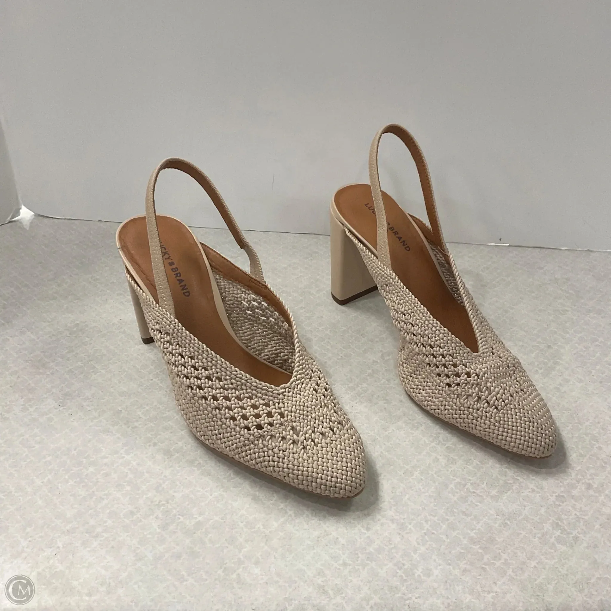 Shoes Heels Block By Lucky Brand In Tan, Size: 9 Holiday Sandals